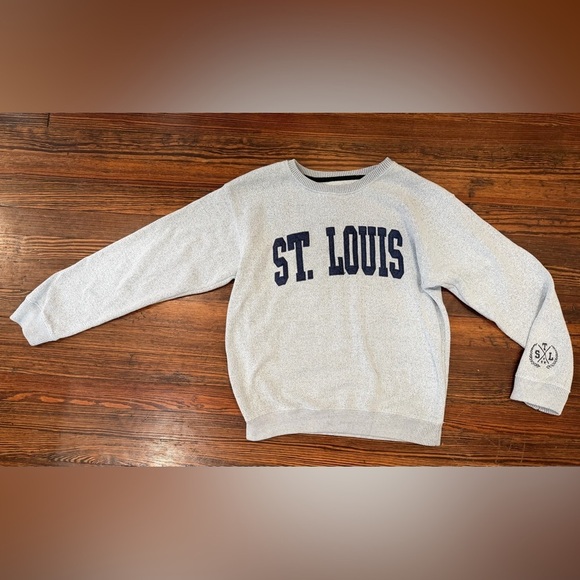 New York Popular Other - New York Popular St Louis Sweatshirt Monogram Sleeve Sz M Rn 100289
